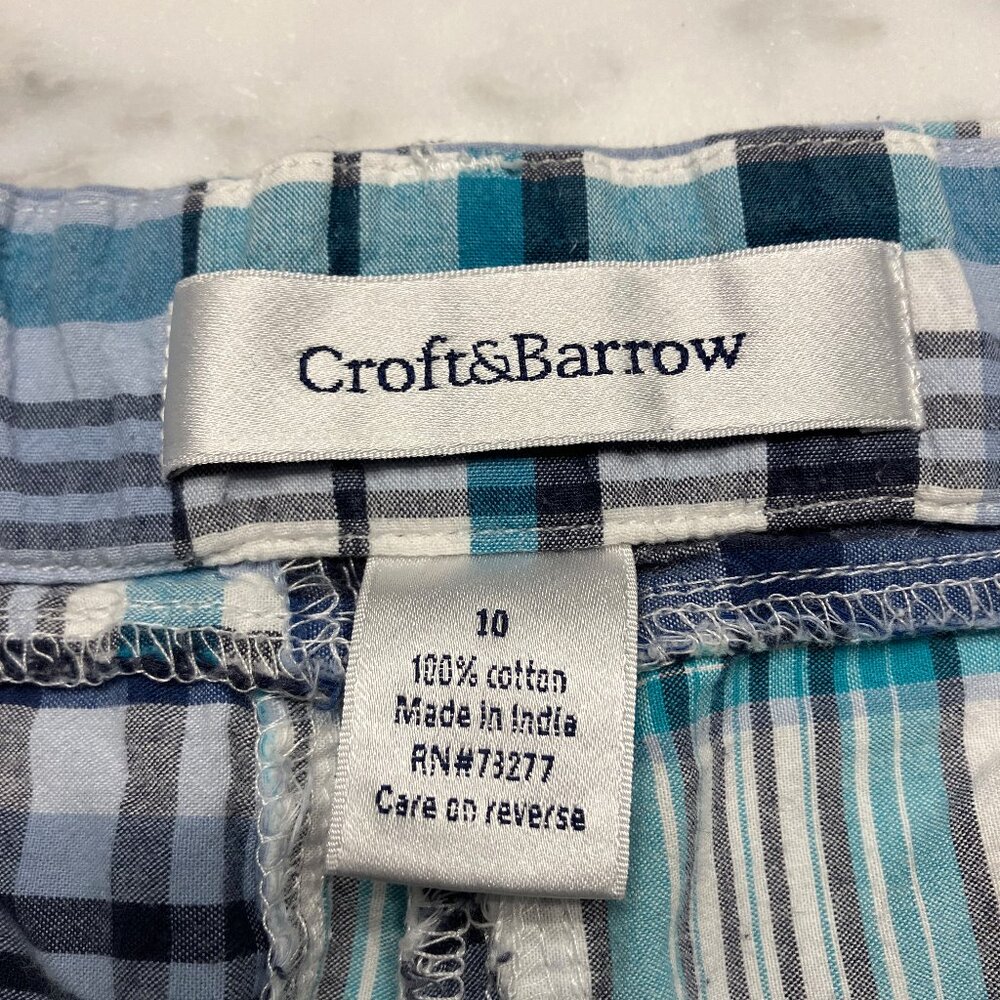 Croft & Barrow Womens Shorts Blue/Green/White Size 10 - Picture 2 of 6